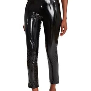 Steve Madden EDEN LEGGING Glossy Black Faux Leather